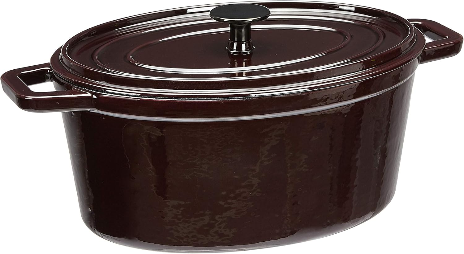 AmazonBasics Premium Enameled Cast Iron Oval Dutch Oven, 6