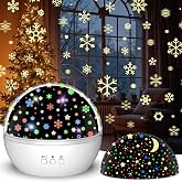 Christmas Projector Night Light Indoor, Snowflake NightLight for Room Decor | Starry &amp; Snowfall Theme, Star Projector Night Light for Kids 3 to 9 Year Old Baby Toddler Girl Boy Xmas Birthday Gift Toy