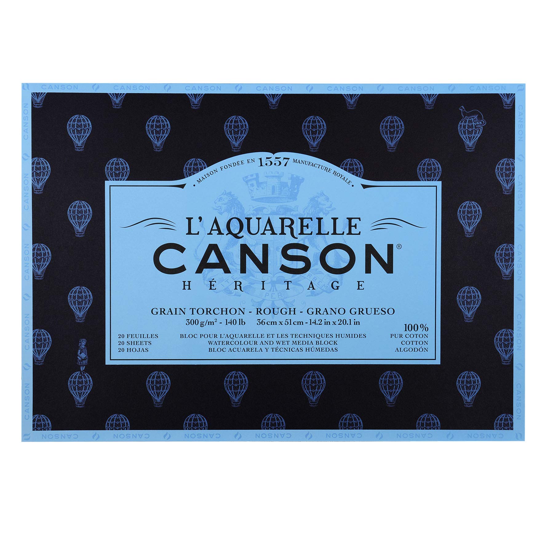 CANSON Héritage Watercolour Paper Pad 20 Sheets 36 x 51 cm 300 g/m²