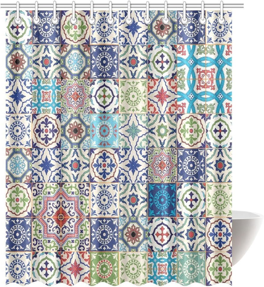 Marokkanische Decor Vorhang für die Dusche, Patchwork