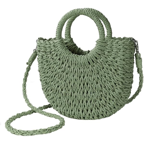 Handwoven Tote Bags for Women Chunky Yarn Knit Shoulder Bag