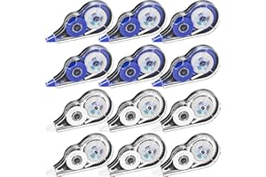 Correction Tape, 12 Pcs 39 Feet Correction Tape Easy to Use Applicator for Instant Corrections, School Office Supplies