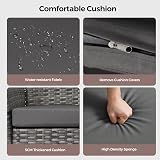 Panana Rattan Garden Furniture 4 Piece Set Grey Cushions view 6