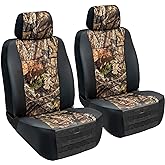 Mossy Oak LPI Truck Heavy Duty Seat Covers for Front Seats; Fits Full-Size SUV or Truck; Includes Front and Rear Storage Pockets, Built-in Molle Style Organizer; Semi-Custom Fit; 2pcs