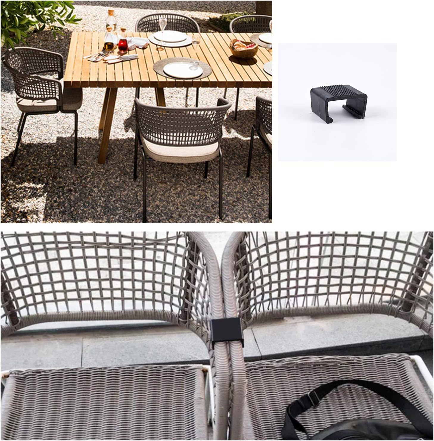 AHANDMAKER Outdoor Patio Furniture Clips, 10Pcs 2 Sizes Sectional Sofa Rattan Furniture Clips Chair Fasteners, Connect The Sectional or Module Outdoor Couch Patio Furniture : Garden & Outdoor