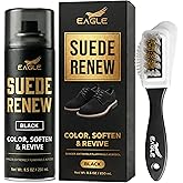 Eagle Suede Restorer Spray Black – Suede & Nubuck Color Restorer for Shoes, Boots & Jackets, Renew Spray to Restore Color, Revive Nap & Texture, Includes 3 Way Brush, 250mL