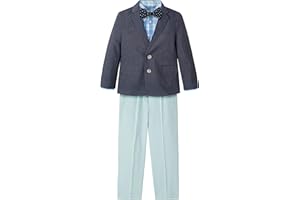 Nautica Boys' 4-Piece Suit Set with Dress Shirt, Tie, Jacket, and Pants