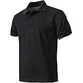 KAOKLRNI Men's Quick-Dry Active Polo Shirts Short Sleeve Performance for Golf Tennis Daily Casual Collared T-Shirt