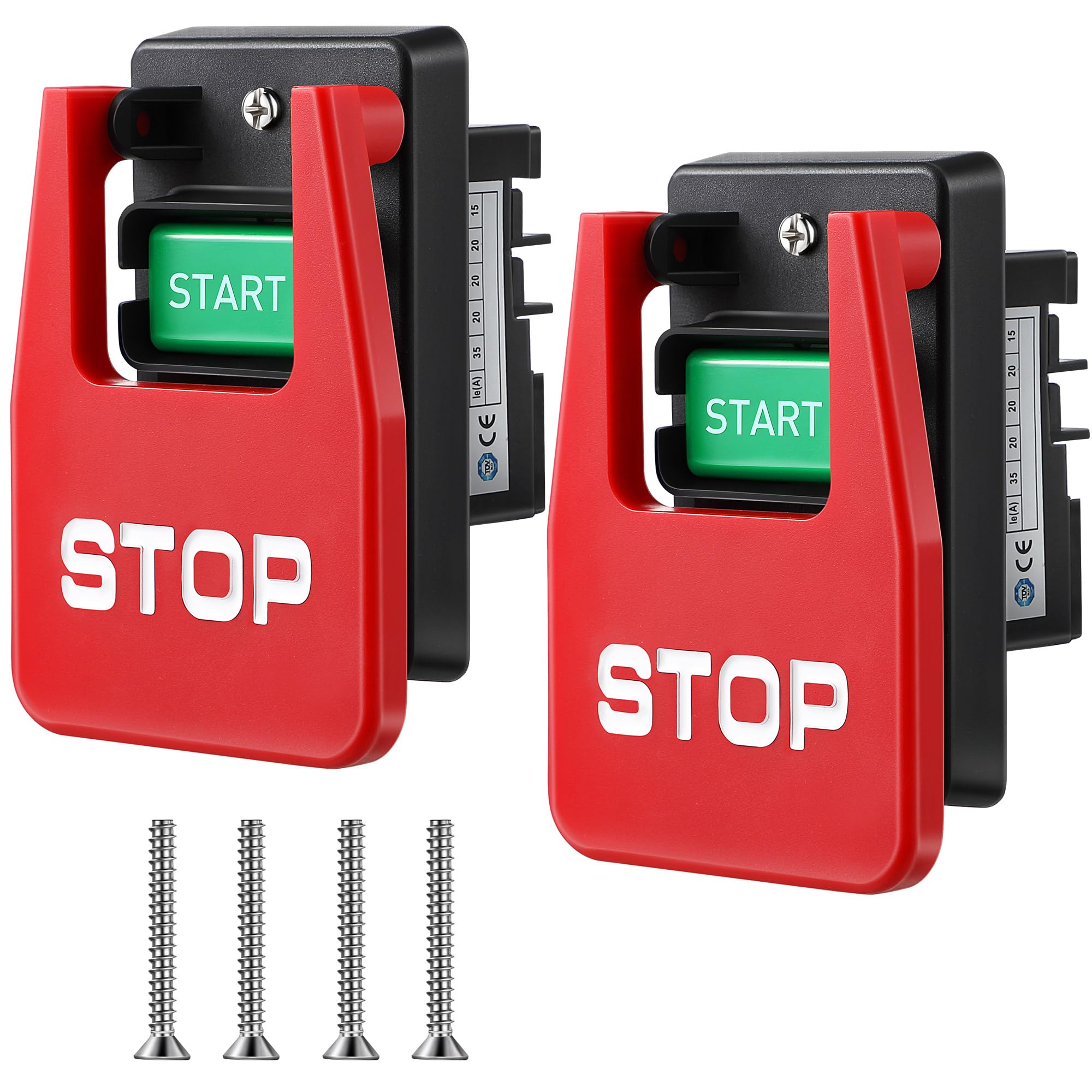 Photo 1 of 2PACK 120/230V Single Phase On/Off Switch, Efficient 120V 2HP Switch On Off, Safety Paddle Switches with Large Stop Sign Paddle Easy Contact for Fast Power for Table Saw, Woodworking Tools