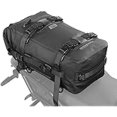 Rhinowalk Motorcycle Tail Bag, Travel Luggage Bags, Waterproof Rear Carrier, Motorcycle Rear Seat Bag Backpack, Rear Rack Trunk - Black 15L