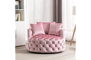 HomSof Swivel Accent Chair Chaise Lounge Indoor Leisure Chair Barrel Modern Sofa Lounge Club Round Chair