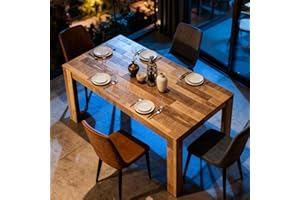 STHOUYN 71" 6ft Kitchen Dining Room Table for 6 8, Large Farmhouse Dinner Table, Wood Rectangular Long Tables for Big Family, Waterproof & Scratch Resistant (Brown)