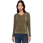 Mod-O-Doc Women's Long Sleeve Open V-Neck Waffle Top