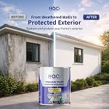 HQC Weather Shield Classic Grey Masonry Paint 1L Weatherproof Acrylic Resin view 5