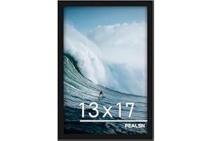 PEALSN 13x17 Picture Frame Black, Photo Frame for Wall Mounting Display Horizontally or Vertically Hanging, 1 Pack