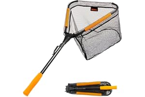 MoiShow Floating Fishing Landing Net - Foldable for Freshwater or Saltwater - Folding and Fly Fishing