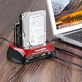 Tccmebius TCC-S862-UK USB 2.0 SATA IDE Dual HDD Docking Station Card Reader Hub view 5