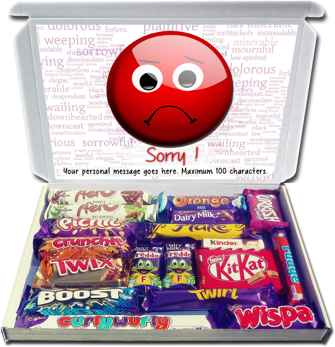Personalised I'm Sorry Apology Gift Hamper Chocolate Selection Box