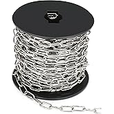 50ft Hanging Chain,304 Stainless Steel Chain, 1/16" Jack Chain, Metal Chains are Customizable for Hanging Bird Feeders/Dog Leashes/Signs & DIY Projects(1.5mm with Spool)