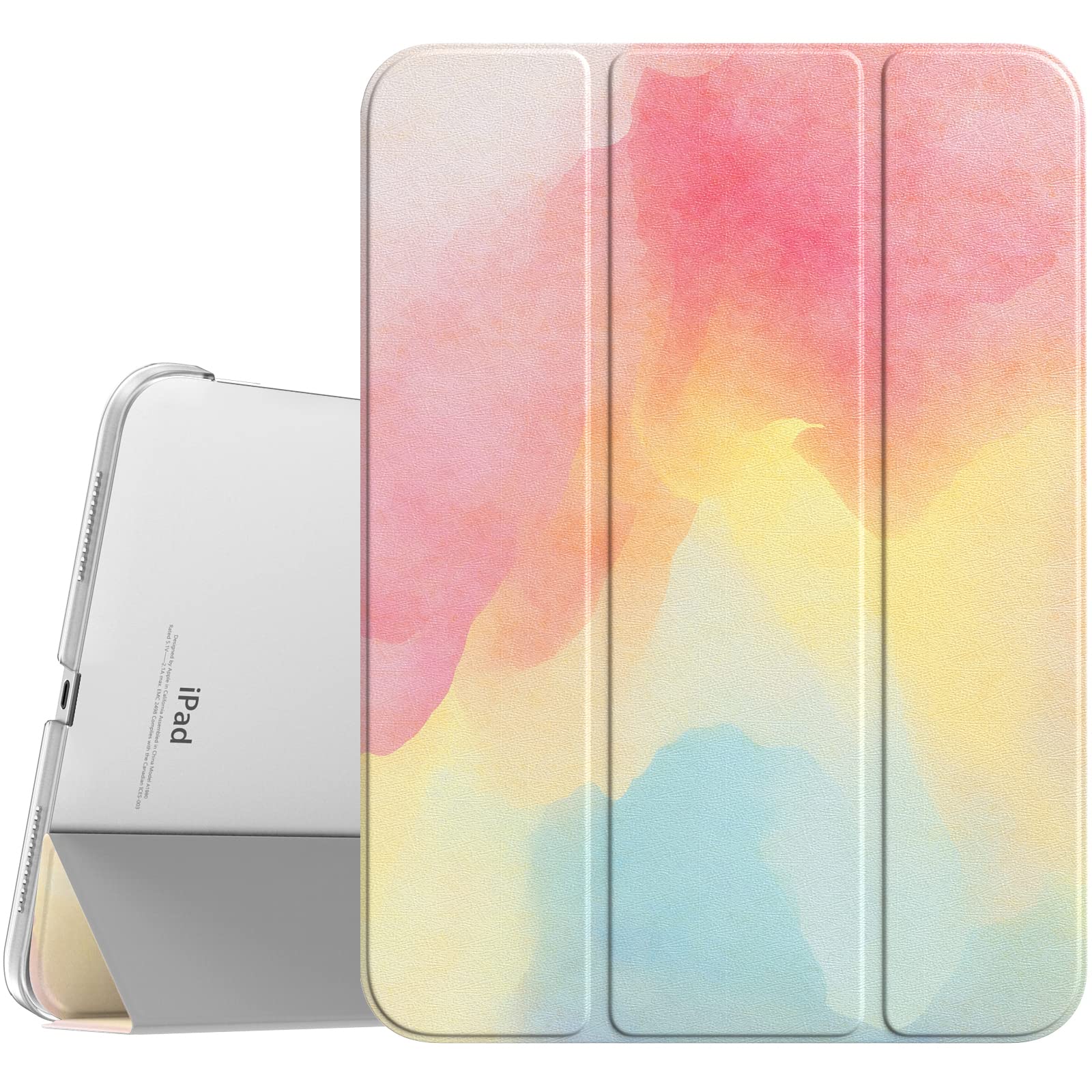 TiMOVO Case for iPad (A16) 11th Generation 11 Inch 2025/iPad 10th Generation 10.9 Inch 2022, Slim Stand Cover with Hard Translucent Back, Support Touch ID, Auto Wake/Sleep, Rainbow โ image 1