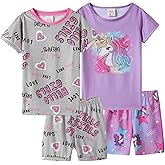 MyFav Pajama Set Big Girls Comfy PJS Lovely Heart Shape Printed Sleepwear Nighty
