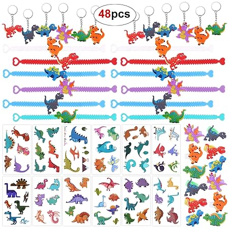 Howaf 48 Piezas Juguetes de Fiesta Dinosaurios Pulsera