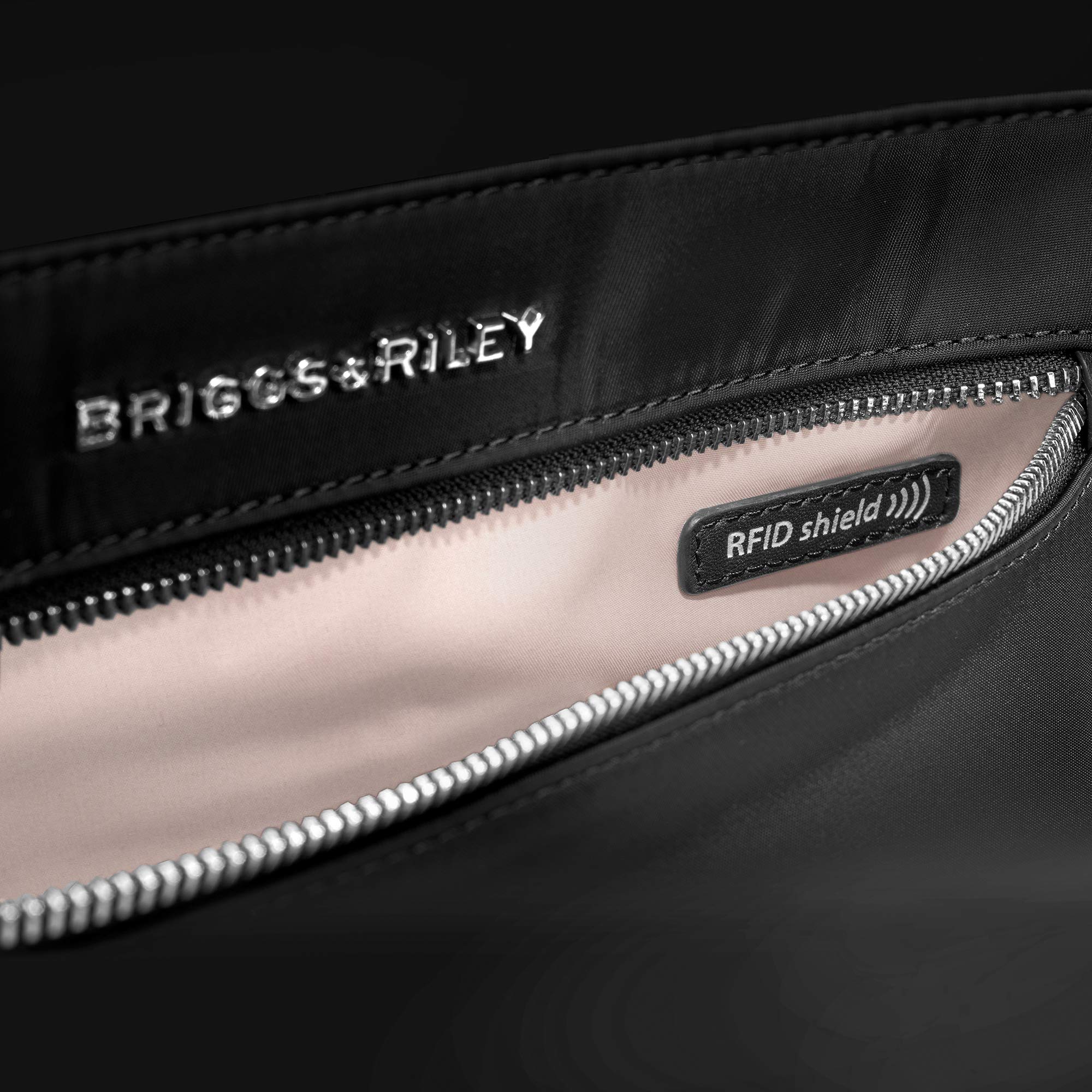Briggs & Riley Rhapsody Softside Underseat Carry On Cabin Spinner, Black, Wide 16-Inch