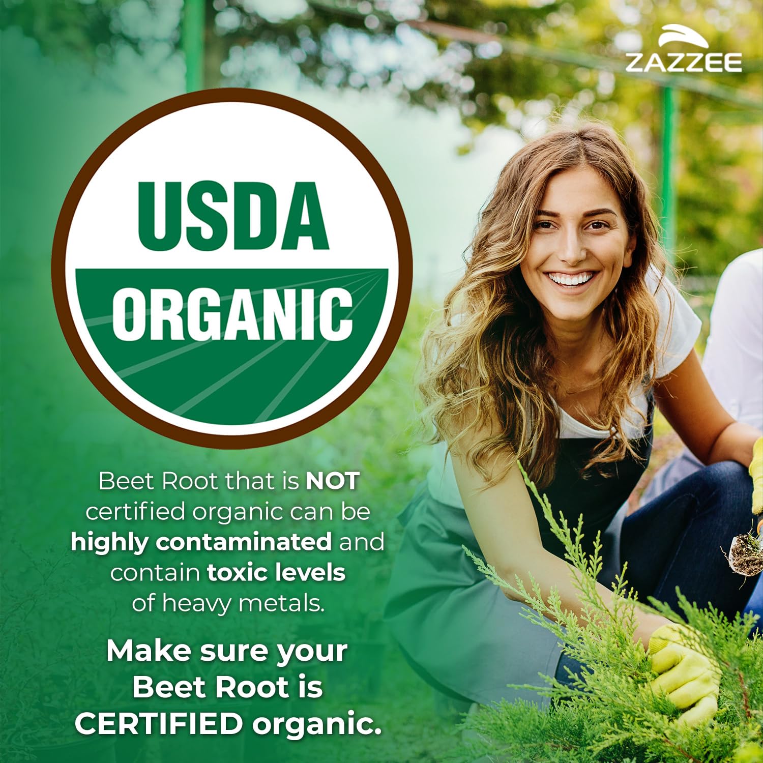 Zazzee USDA Organic Beet Root 8000 mg Strength 20:1 Extract, 120 Vegan Quick Release Capsules, Black Pepper Extract for Enhanced Absorption, Supports Nitric Oxide Production, Non-GMO, Made in The USA