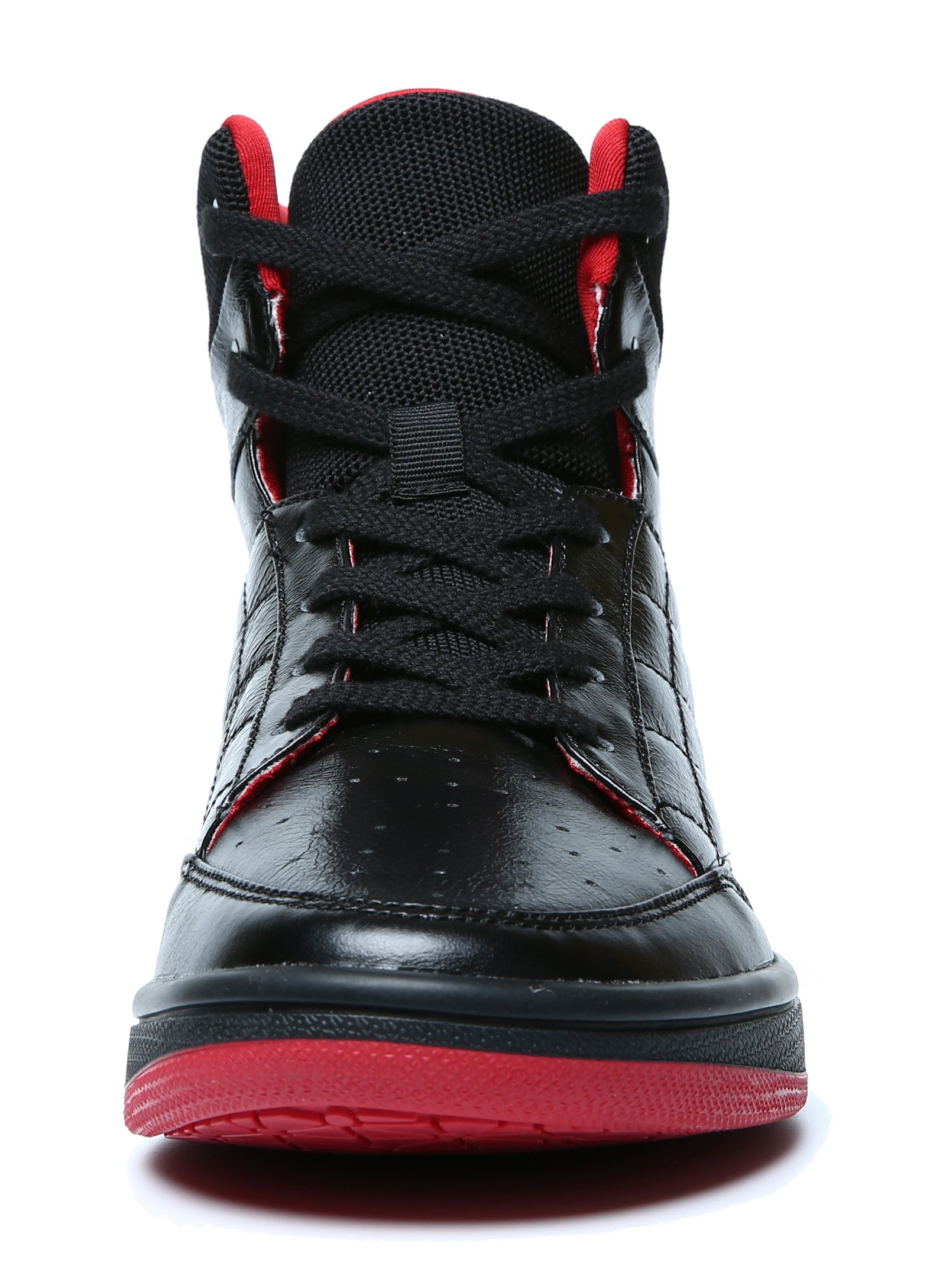 Soulsfeng Men Women High Top Skateboarding Shoes Flat Lace Up Cowhide Leather Casual Sneaker (Women 6.5 B(M) US, Black)