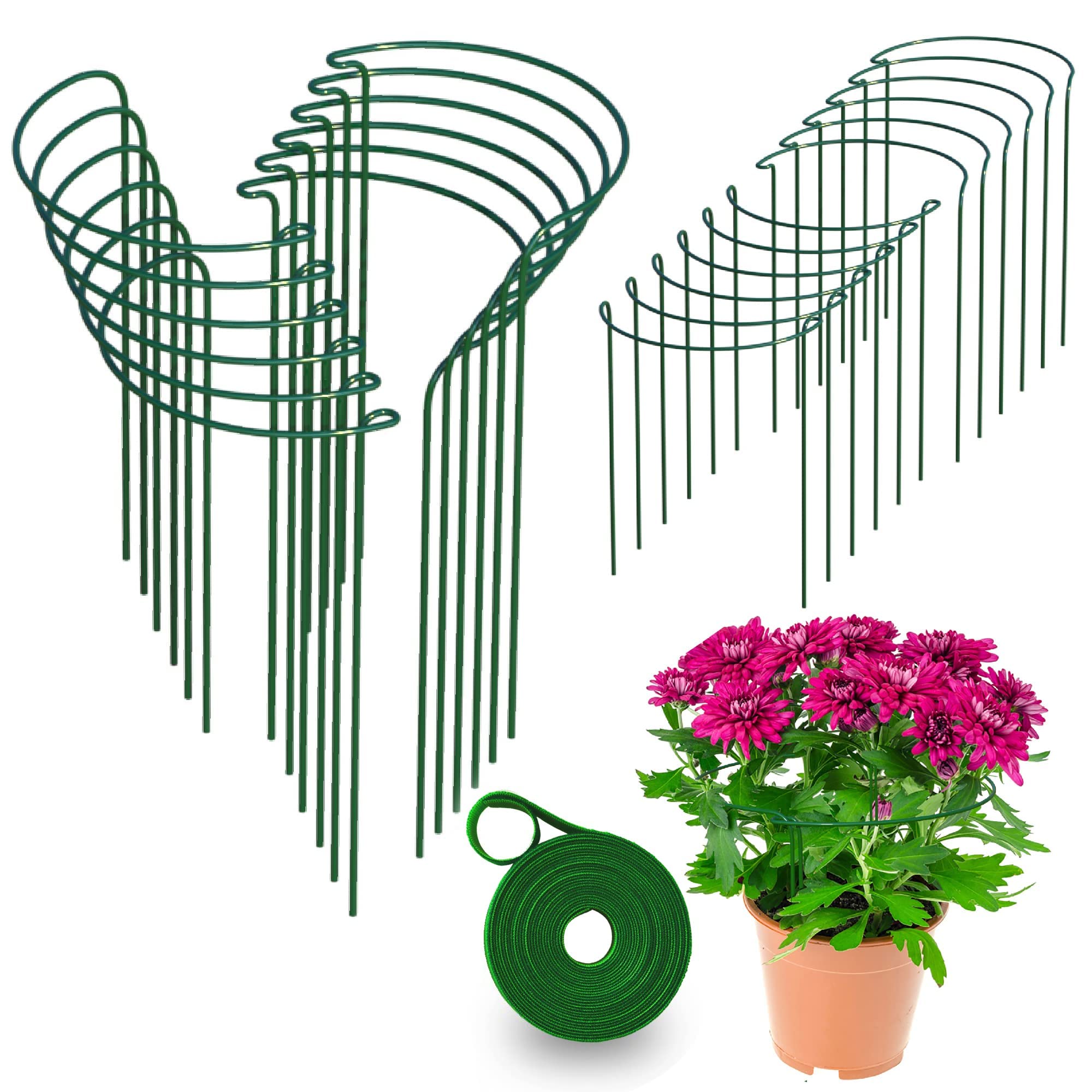 Mua K-Brands 12 Pack Plant Support Stakes – Heavy-Duty Half Round Peony ...