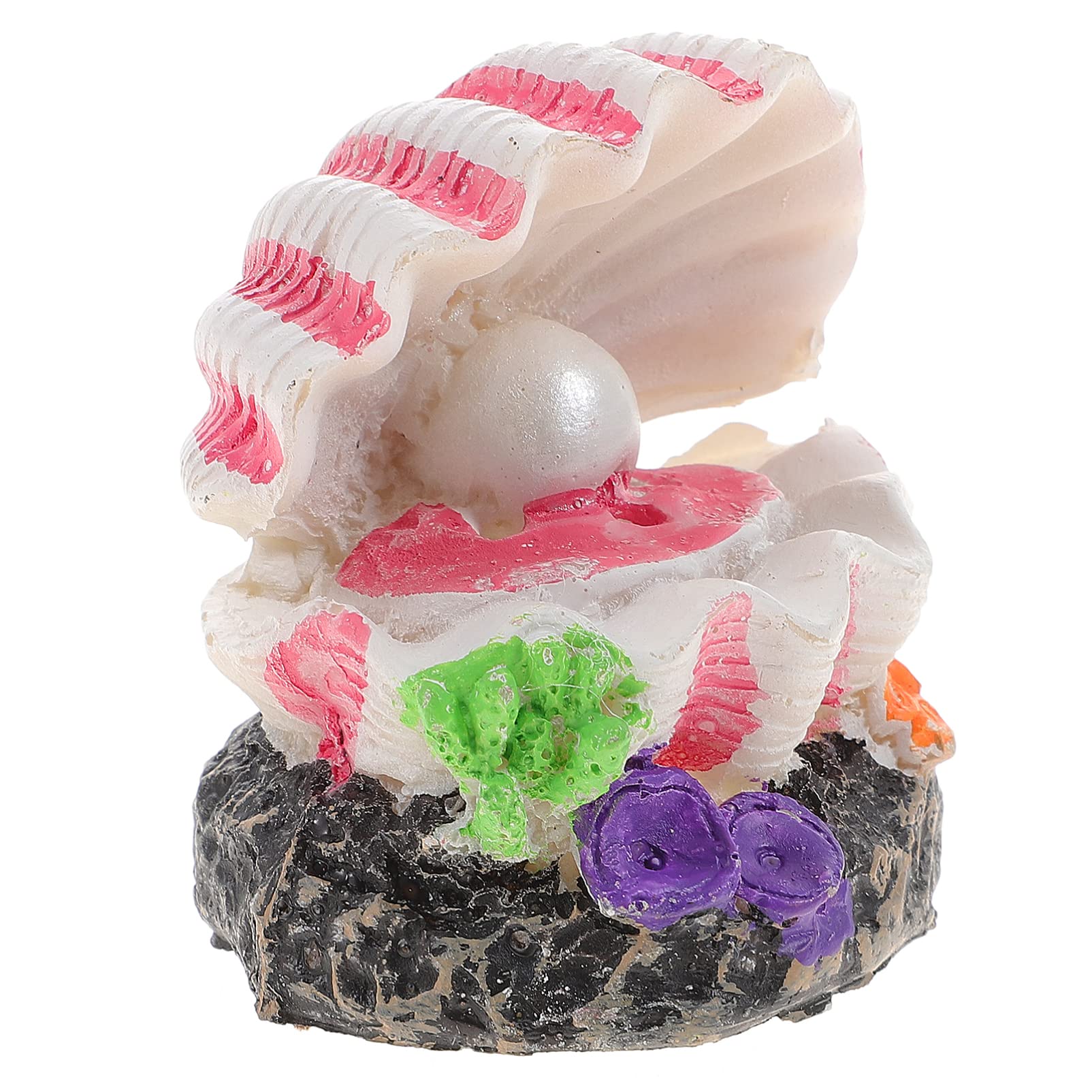 POPETPOP Fish Tank Shell Pearl Bubble Stone Air Stone Ornament Terrarium Ornaments Landscape Decor for Aquarium Fish Tank (Bubble Pearl Shell)