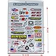 Kungfu Graphics Micro Sponsor Logo Racing Sticker Sheet Universal (7.2X 10.2 inch), White, MSS (7)