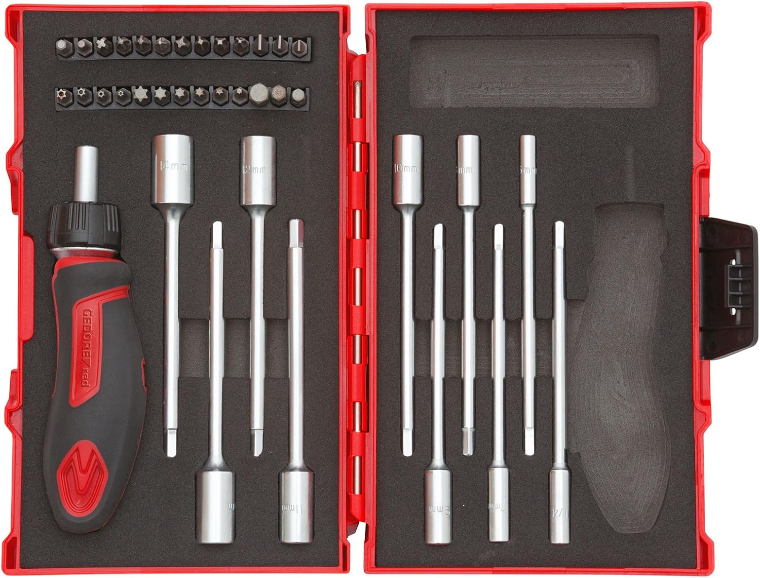 Gedore Red Tool Set THandle with Ratchet 1/4 Inch 37Piece Amazon.co