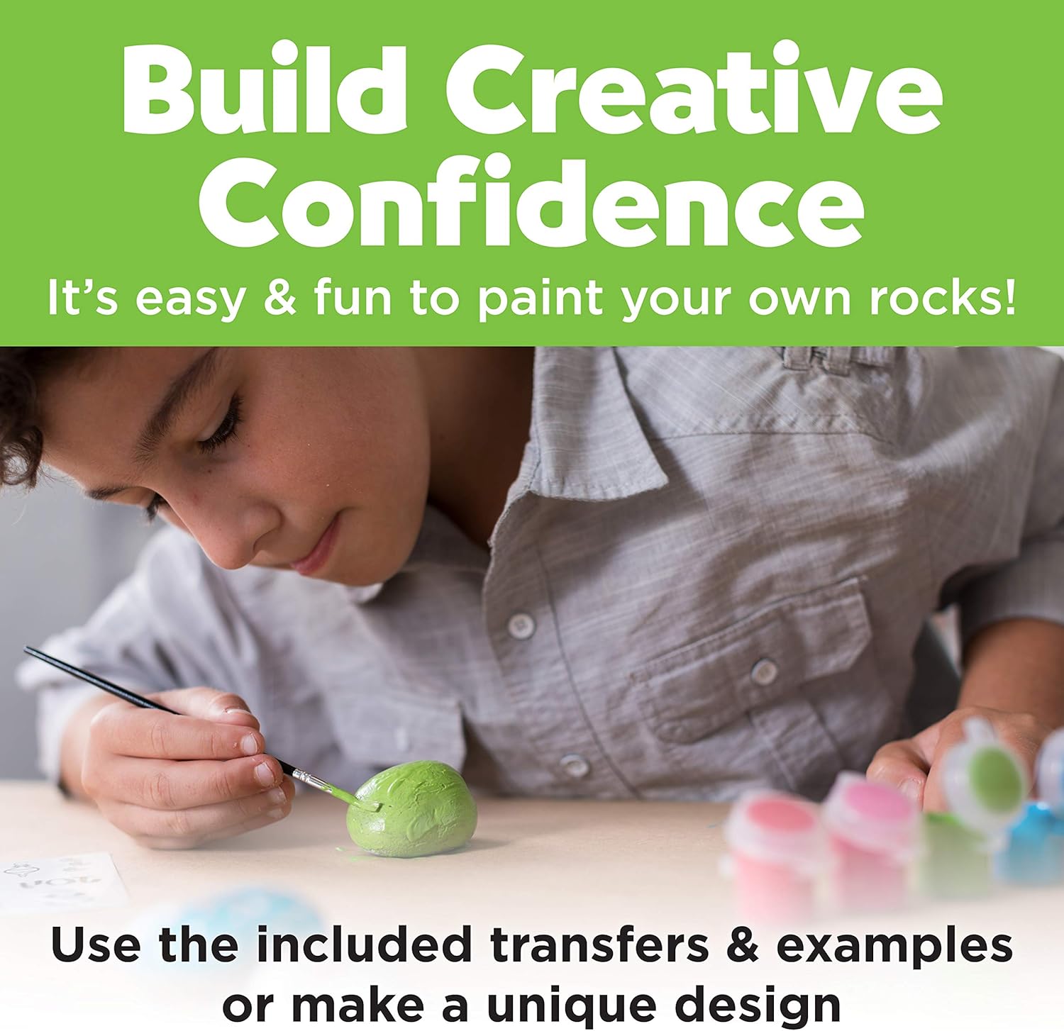 Creativity for Kids Hide & Seek Rock Painting Kit - Arts & Crafts For Kids - Includes Rocks & Waterproof Paint: Toys & Games