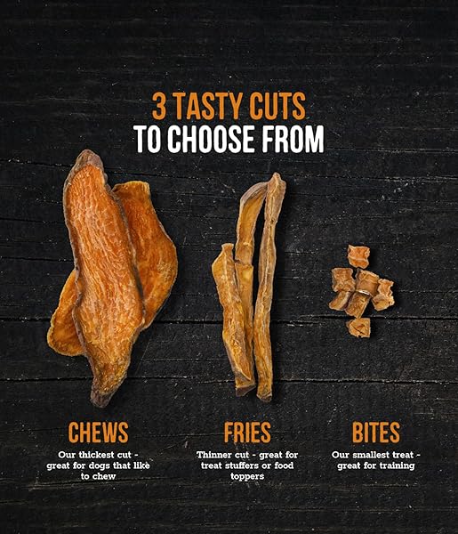 WHOLESOME PRIDE SWEET POTATO CHEWS 100% ALL-NATURAL SINGLE INGREDIENT DOG TREATS, 8 OZ
