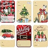 DreamBuilt Christmas Gift Tags, 120 PCS Self Adhesive Gift Stickers, 2"x3" to from Christmas Name Tags, Decorative Stickers for Presents