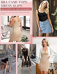SLIMBELLE Built In Bra Shapewear Dress Slip For