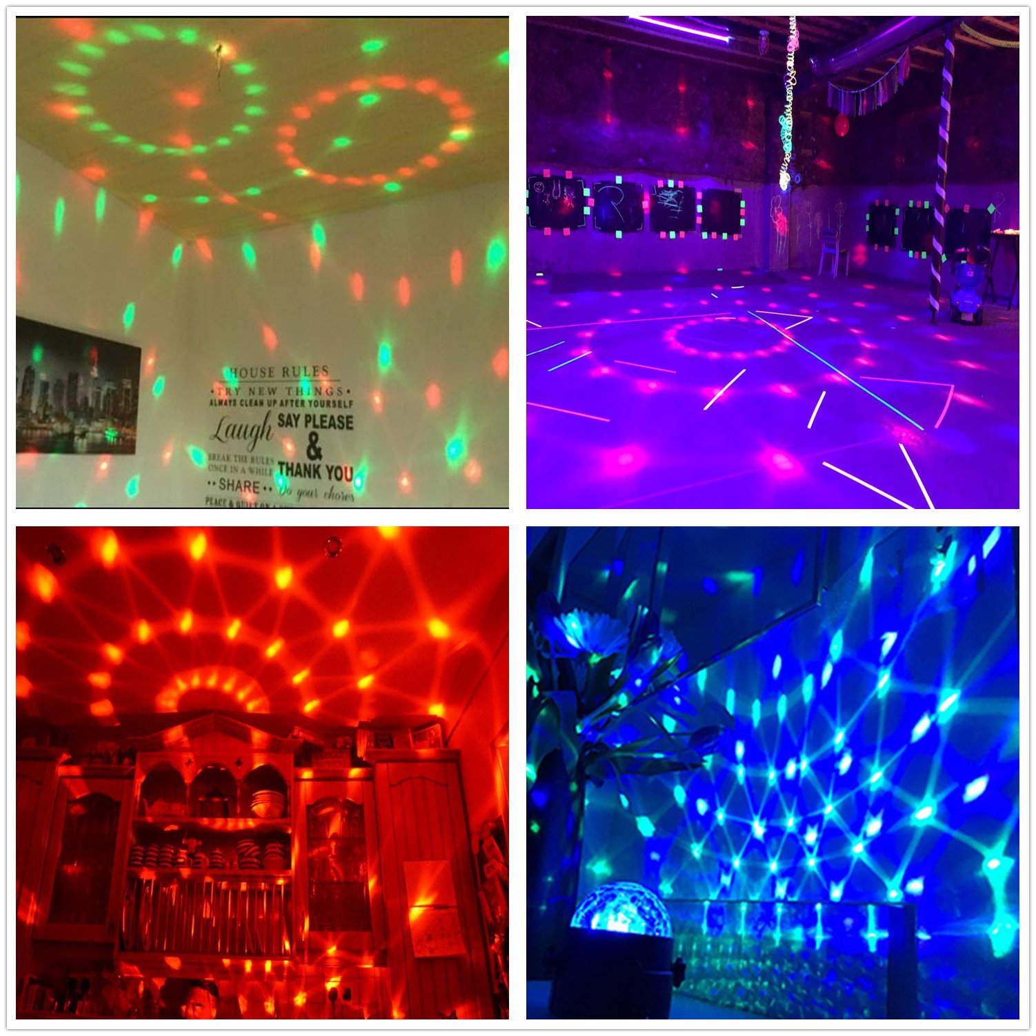 Disco Ball Disco LightsCOIDEA Party Sound Activated Storbe Light With