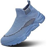 AONEREALRUN Men's Slip On Walking Shoes Running Comfortable Tennis Breathable Lightweight Non Slip Athletic Gym Workout Casual Fashion Sneakers