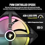 Corsair iCUE LINK QX140 RGB 140mm Magnetic Dome Fan Black view 6