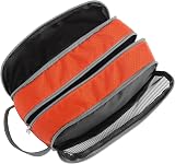 Gonex Men Toiletry Bag with Strap Sport Style Repellent Showerproof Nylon Orange view 4