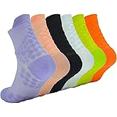 Fraobbg Athletic Ankle Socks 6Pack Thick Protective Sport Comfort Cushioned Running Crew Towel Socks 6-10 (US, Alpha, One Size, Regular, Regular, Style A)