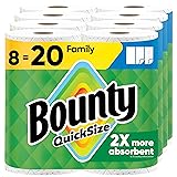 Bounty Quick Size Paper Towels, White, 8 Family