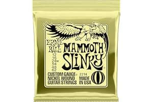 Ernie Ball Mammoth Slinky Nickel Wound Electric Guitar Strings, 12-62 Gauge (P02214)