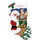 Design Works Crafts Santa &amp; Deer Felt Stocking Kit