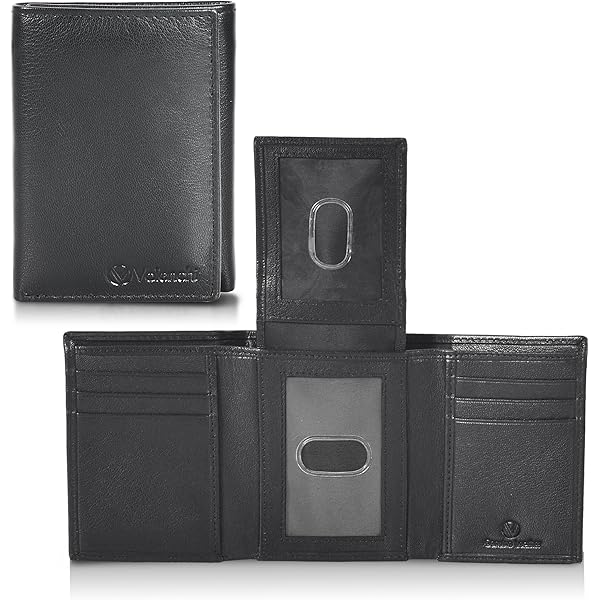 Amazon.com: Mens Trifold Crazy Horse Leather Wallet with 11 card