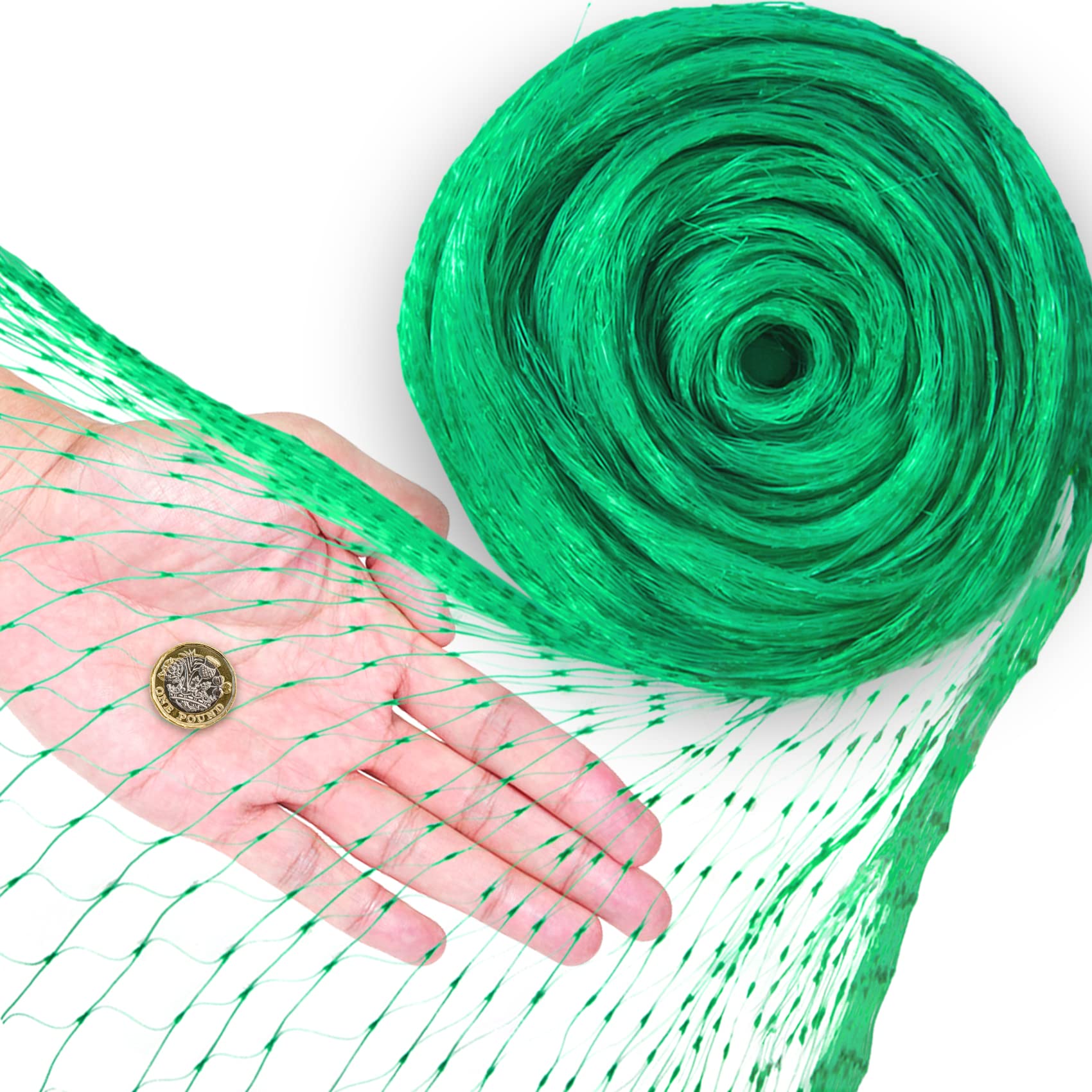 4x15M Grass Seed Netting Reusable Green Garden Netting Lawn Netting for Pea, Strawberry, Pond, Vegetables and Trees Protection and Pest Control