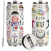 JDEIFKF Golf Tumbler Cup 17oz Stainless Steel Insulated Travel Mug Tumblers Cup Golf Gift for Men Women Girls Mom,Christmas Women Golfers Gift for Female Golfers Golfing Lover
