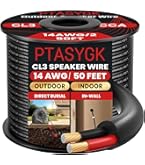 Elecan Cavo per altoparlanti da esterno 12/2 da 60 m, calibro 12 AWG con kit di strumenti, sepoltura diretta nella parete CL3 CL2 Rated-Pro Series 12AWG 2 conduttori, rivestimento in PVC, pellicola