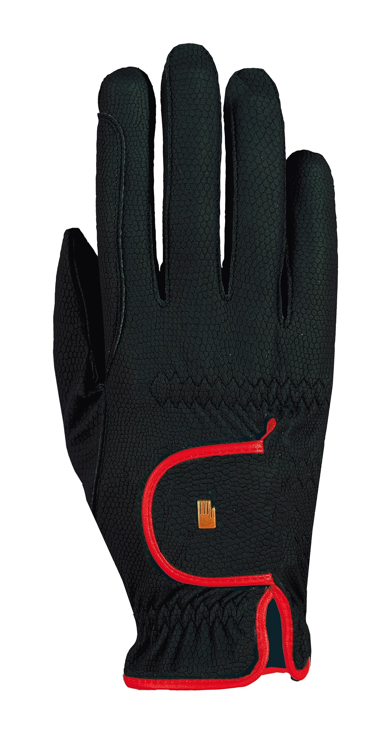Roeckl Sports equestrian gloves LONA, ladies summer riding glove, black/red 6.5 — image 1